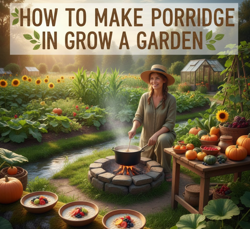 how to make porridge in grow a garden​