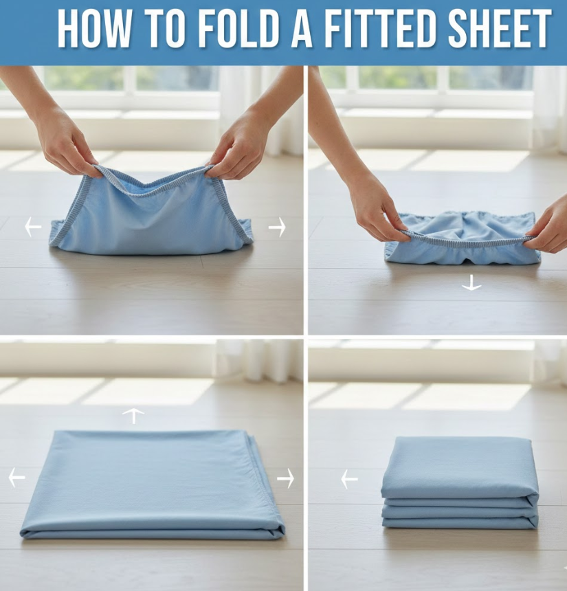 How to Fold a Fitted Sheet Easily & Neatly