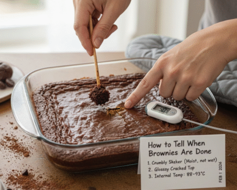 how to tell when brownies are done