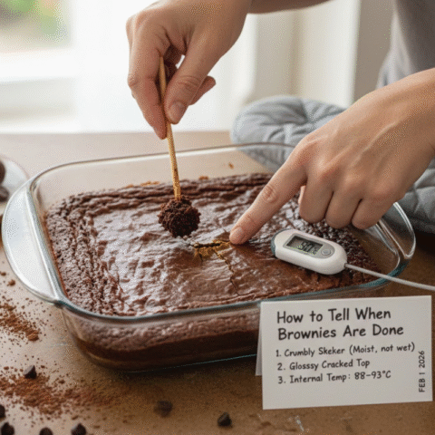 how to tell when brownies are done
