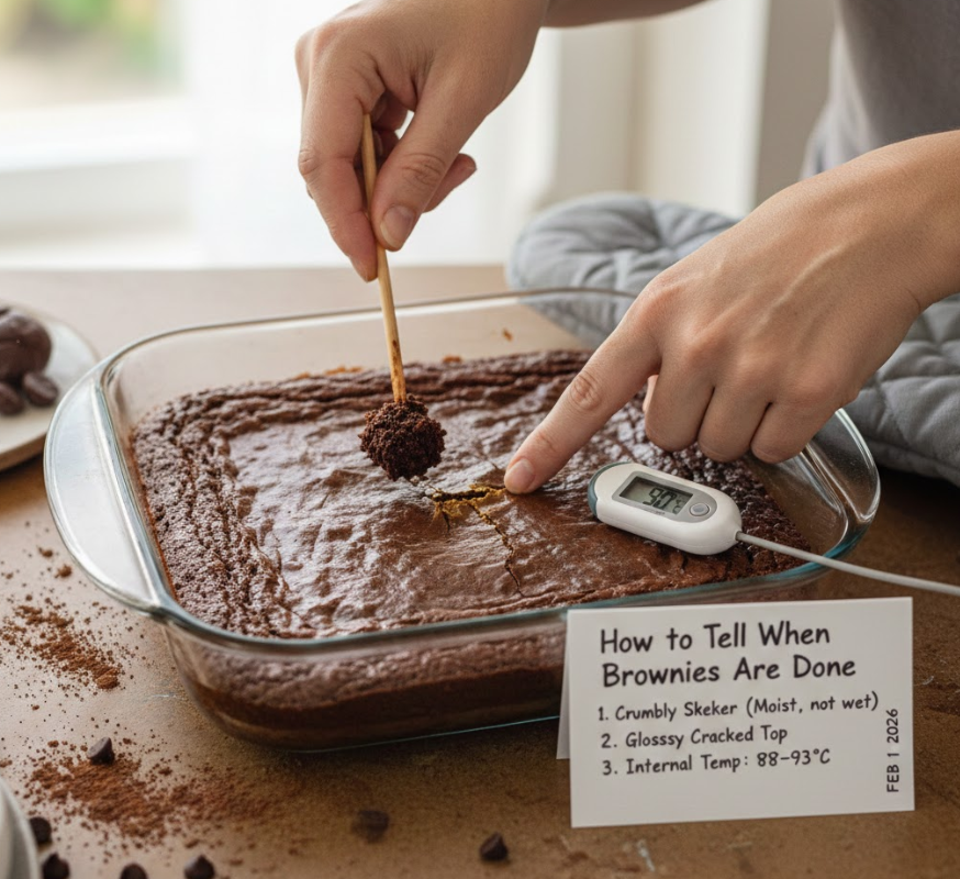 how to tell when brownies are done